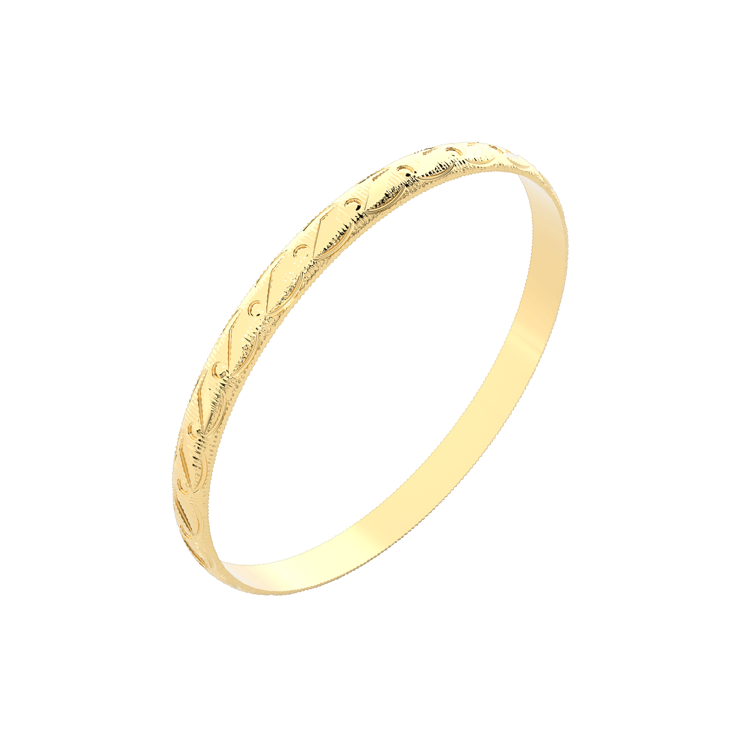 Leaf Design Bangle 2.8