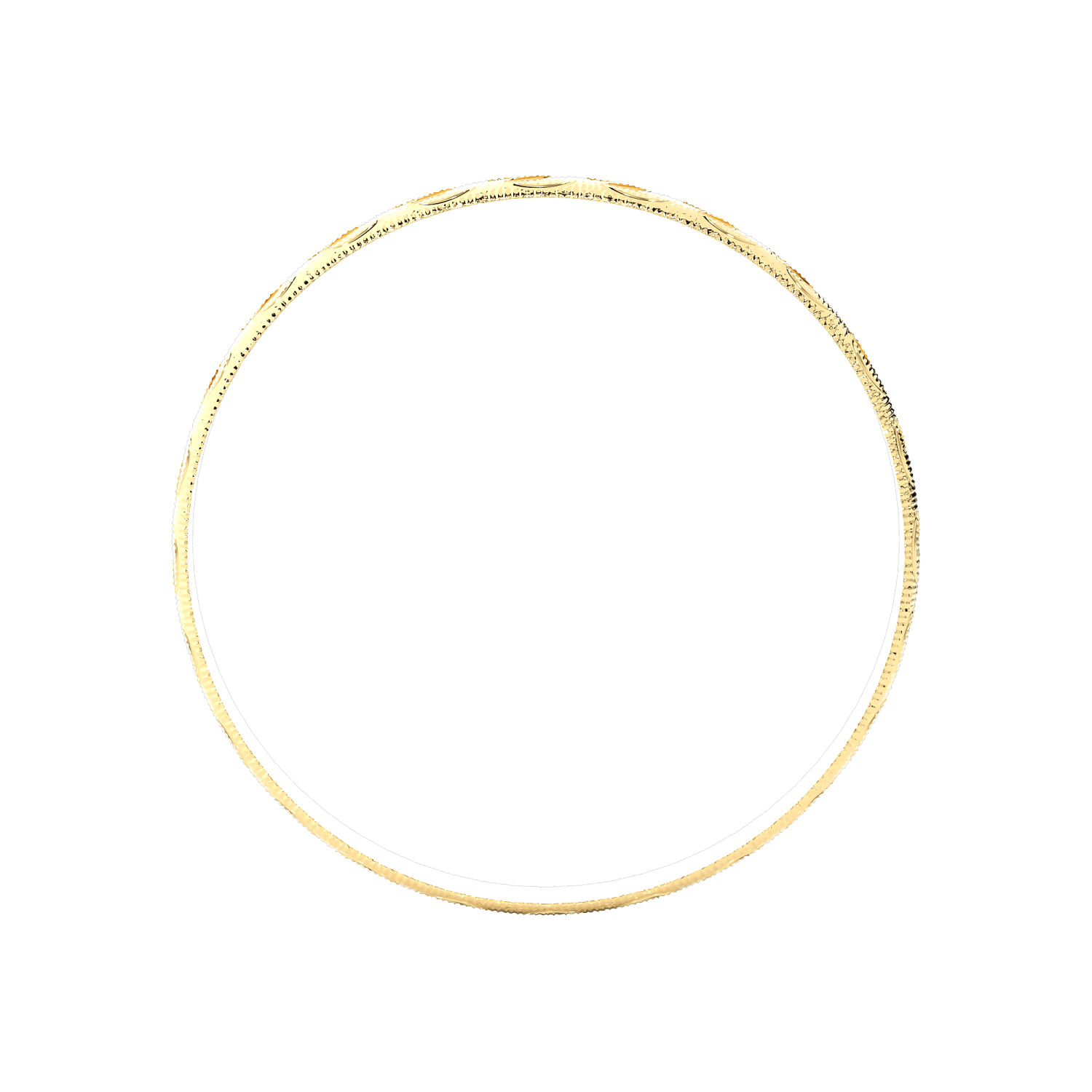 Leaf Design Bangle 2.8