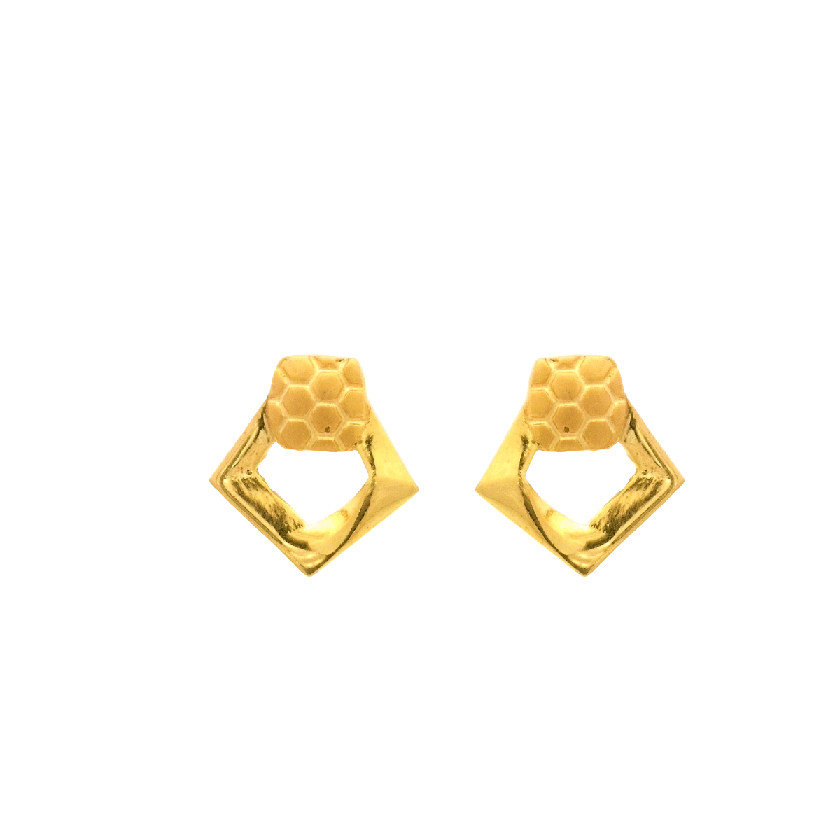 Augmont Honeycomb Studs Earrings