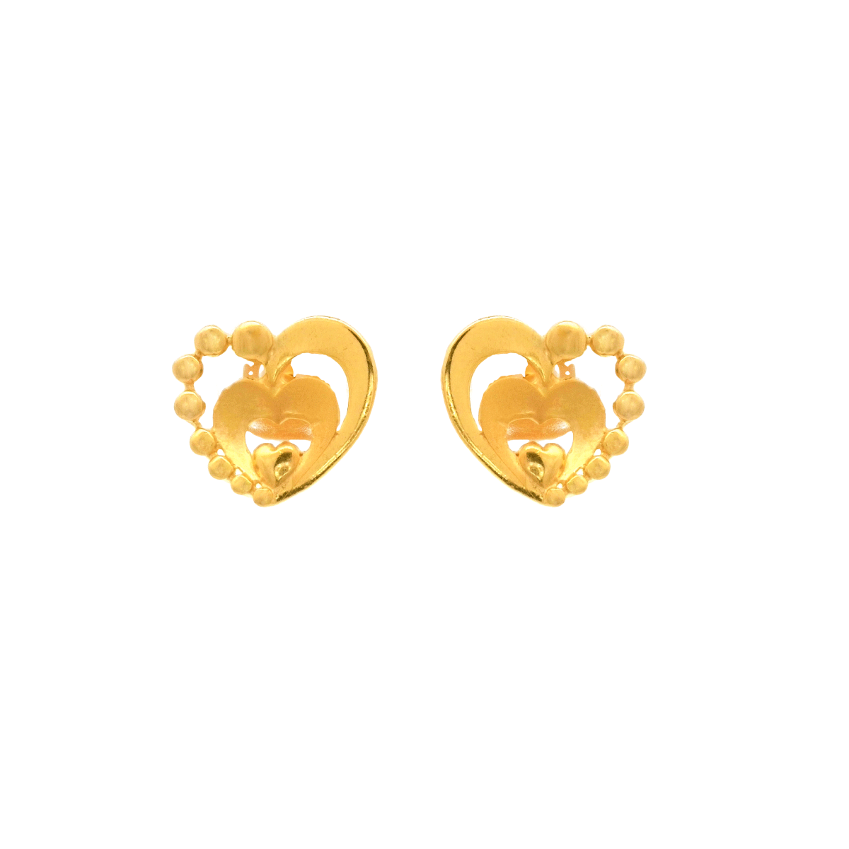 Augmont Tiny Hearts Earrings