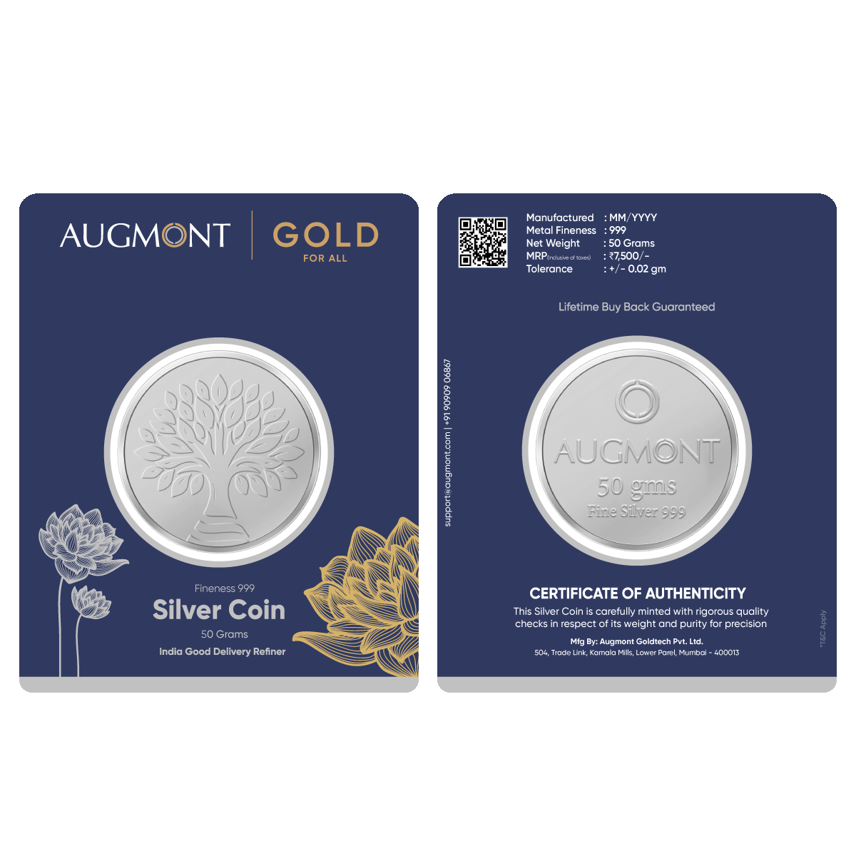 50Gm Silver Coin (999 Purity)