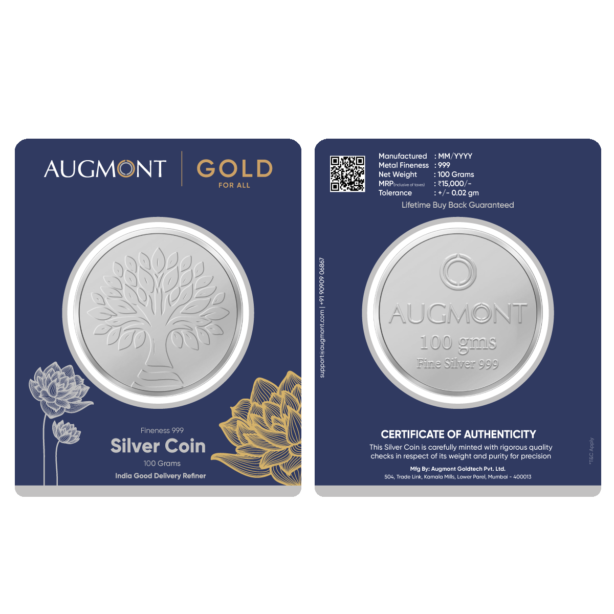 100Gm Silver Coin (999 Purity)