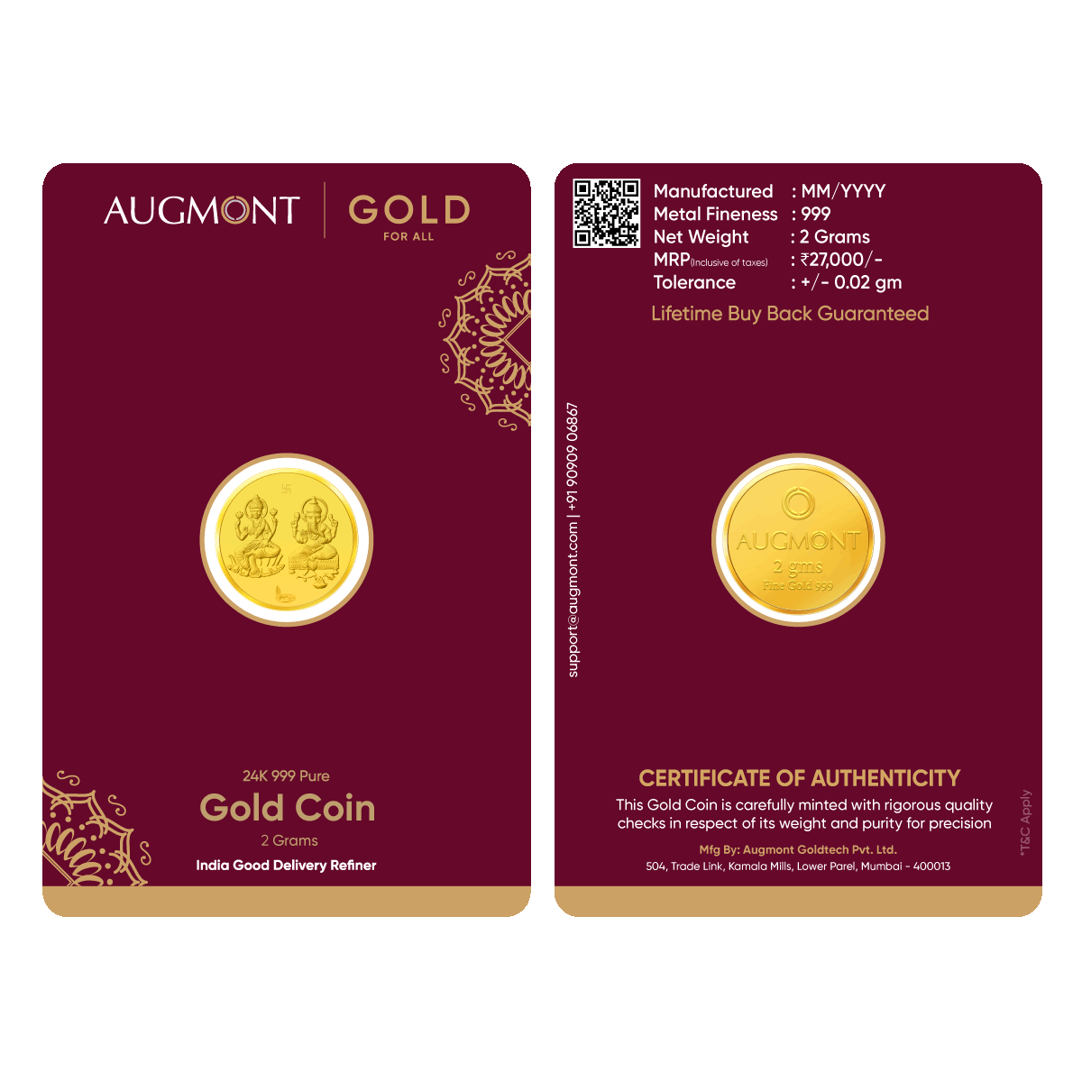 AUGMONT 2G GANESH LAXMI COIN