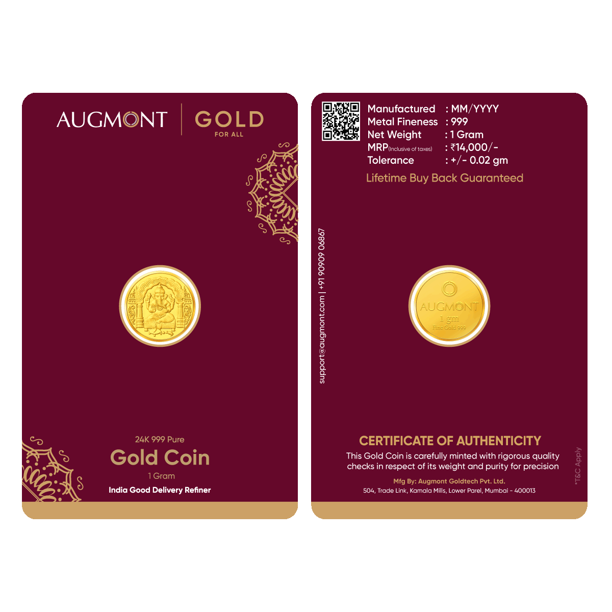 AUGMONT 1G GANESH  COIN