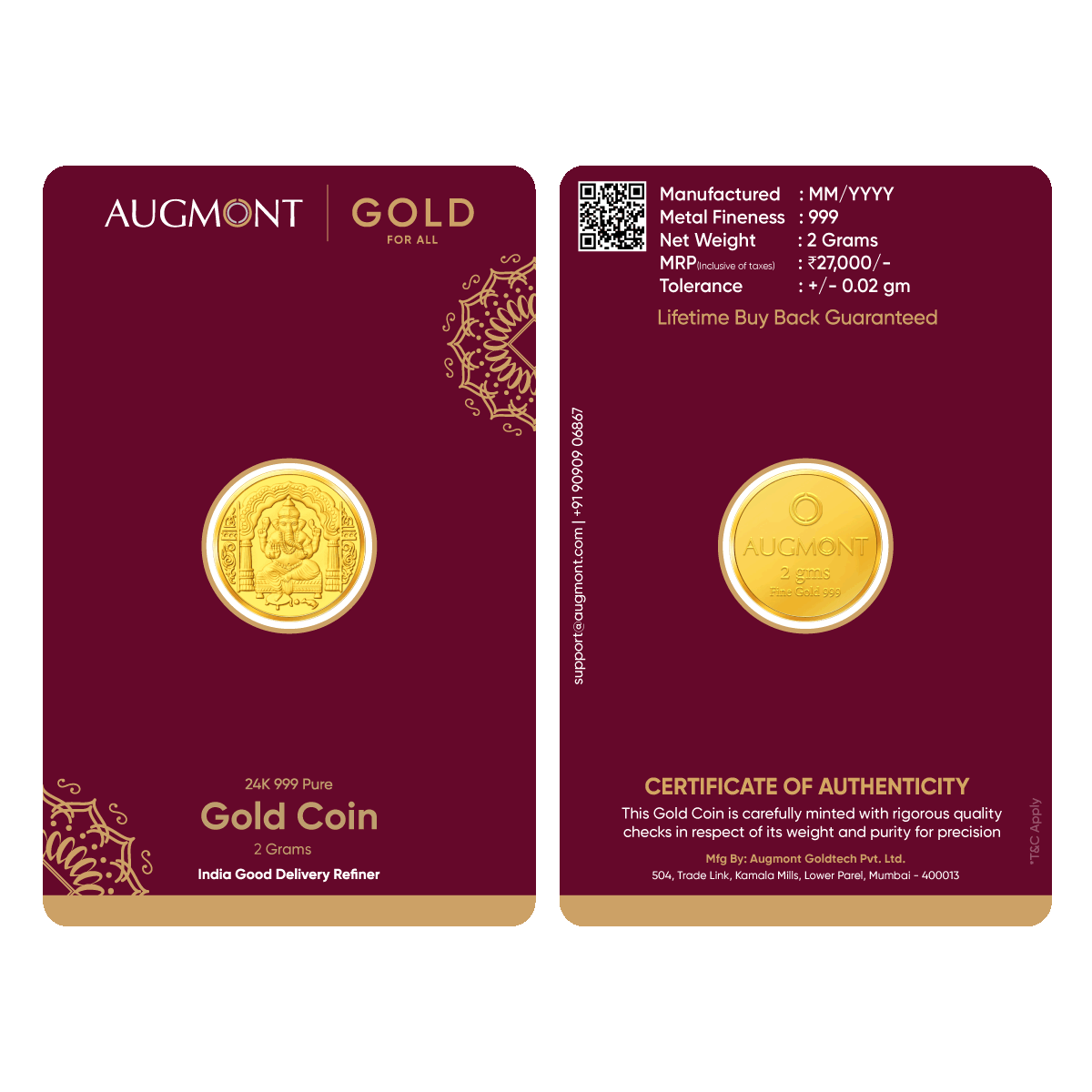 AUGMONT 2G GANESH  COIN