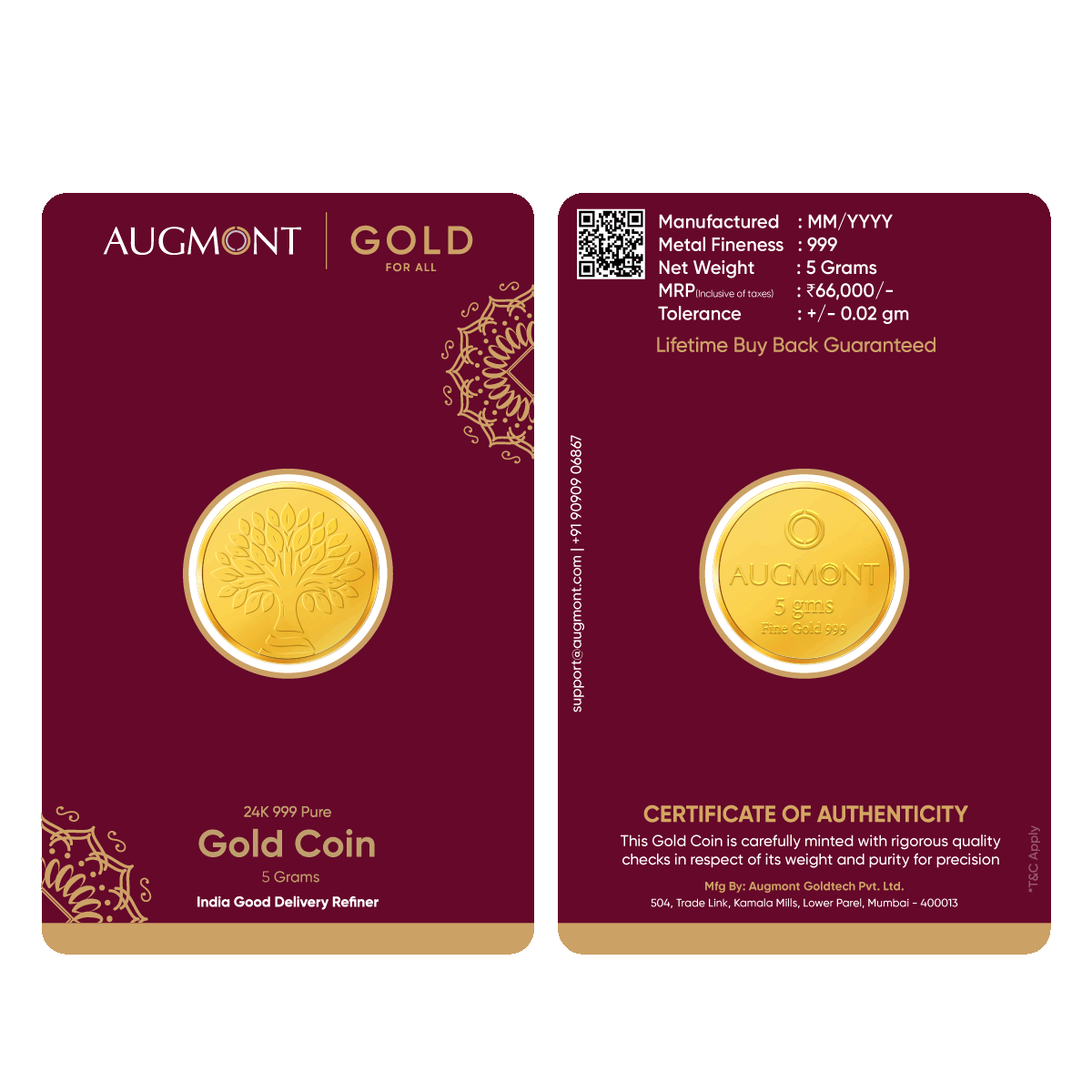 5Gm Gold Coin (999 Purity)