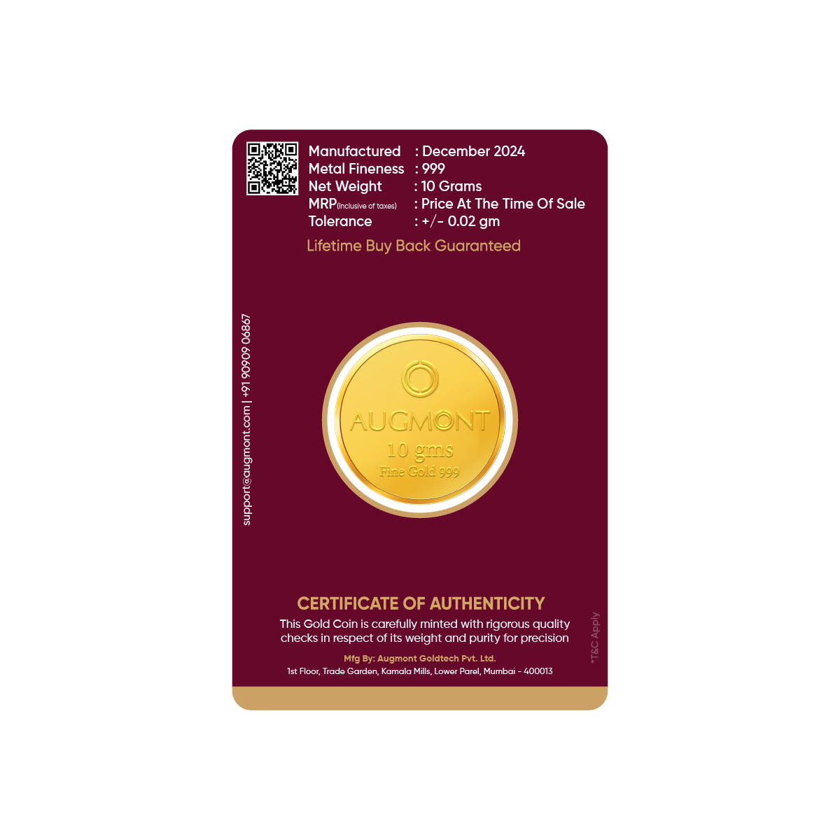 10Gm Gold Coin (999 Purity)