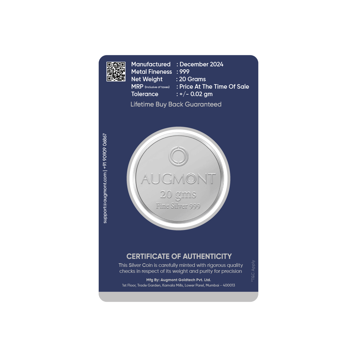 20Gm Silver Coin (999 Purity)