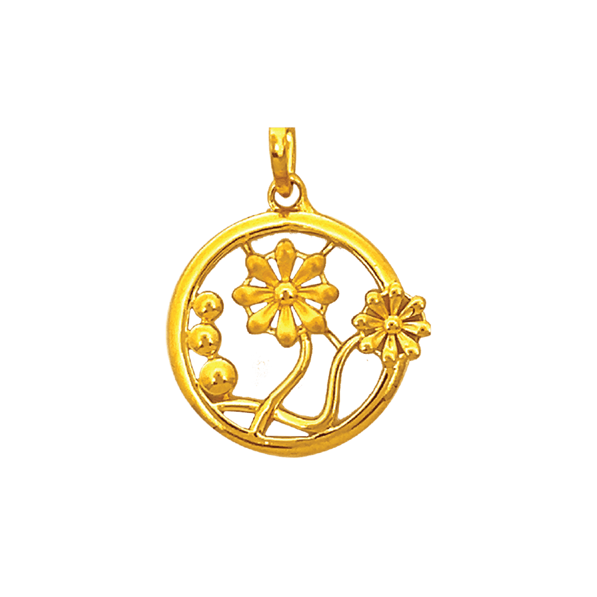Augmont Bloom Wheel Pendant