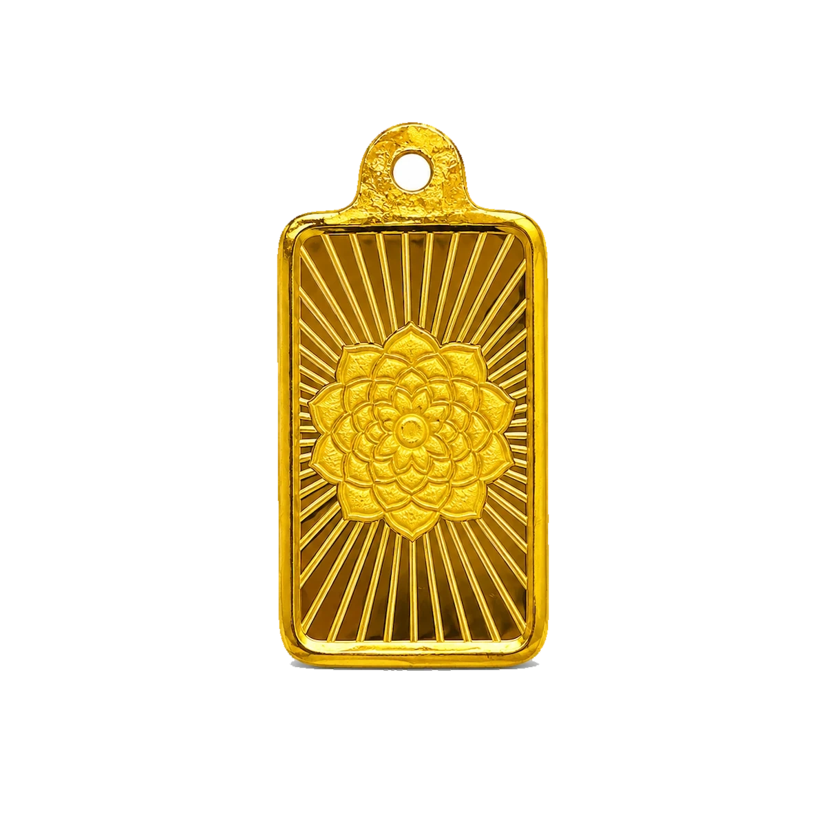 1g Gold Bar Pendant - Flower