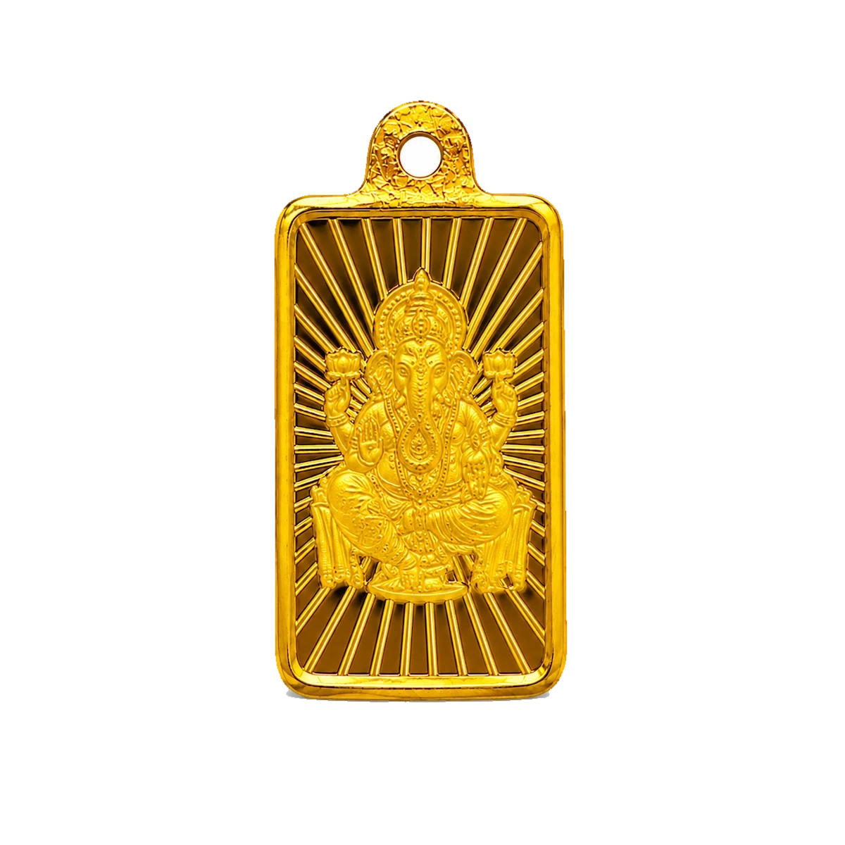 1g Gold Bar Pendant - Ganesha